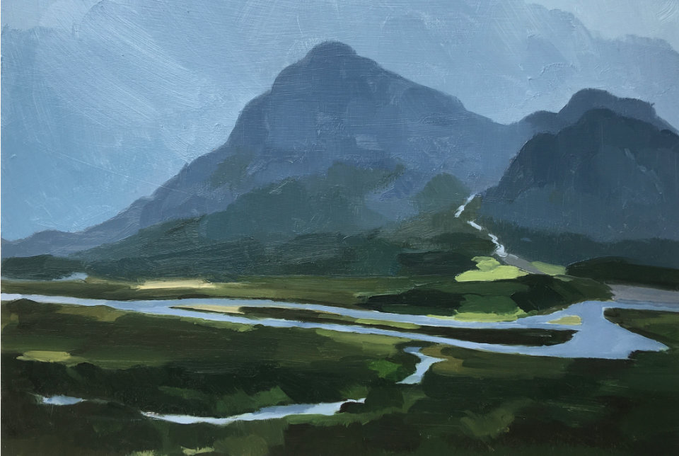 Nikola - Glen Coe, Fog, 2021 Öl auf Holz, 30 x 40 cm_1